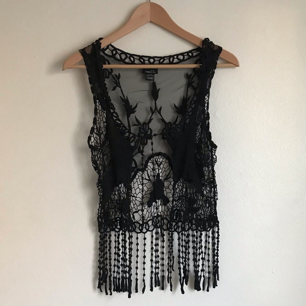 💛NEW Forever 21 lace bohemian vest💛
